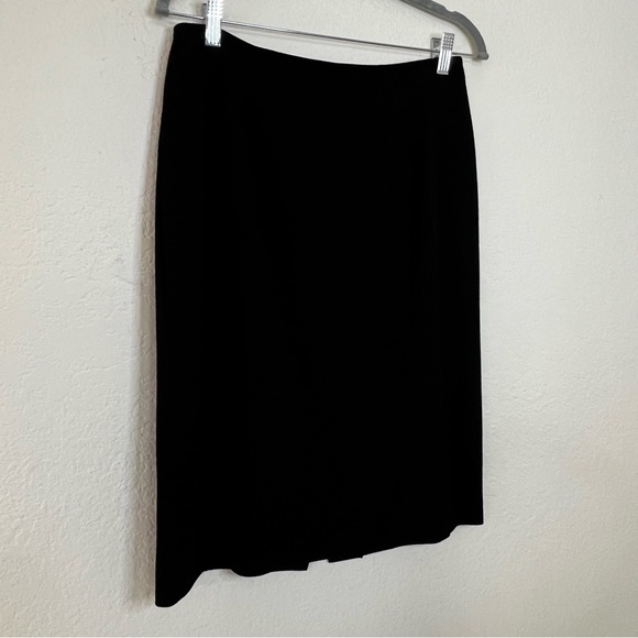 Oscar By Oscar De La Renta 100% Wool Black Skirt Suit Jacket Sz 10 - Skirt Sz 12 - Picture 11 of 16